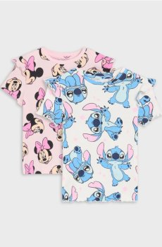 Бавовняна футболка Disney 2 pack - різнобарвний