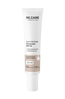 Солнцезащитный крем для лица ReCare Daily Defense Sunscreen SPF 50, 30 мл
