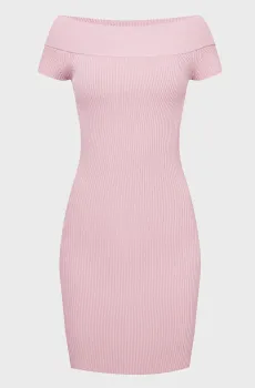 Женское розовое платье LIDIA OFF SHOULDER D Розовый S Guess W3GK0G.Z2U00