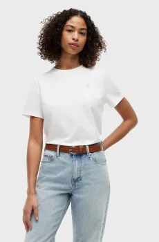 Женская белая футболка SCRIPT Белый L Tommy Hilfiger WW0WW49941