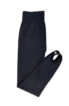 Леггинсы женские Giulia Leggings Straps со штрипками, черные, размер S/M