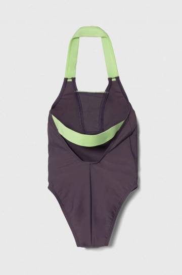 Детский слитный купальник adidas Performance цвет фиолетовый Детский слитный купальник adidas Performance цвет фиолетовый