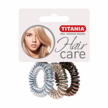Набор резинок для волос Titania Аnti Ziep металлические, 2.5 см, 3 шт (7914-М1)