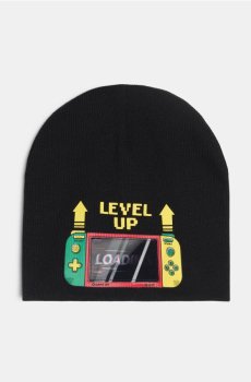 Біні з геймерським мотивом - чорний