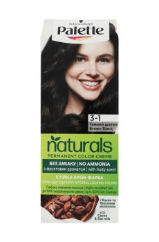 Уценка! Безаммиачная краска для волос Palette Naturals Permanent Color Creme, 3-1 Темный шатен, 110 мл