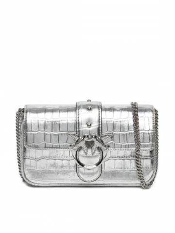PINKO Сумка Love One Pocket Simply C AI 24-25 PLTT 103838 A1W5 Срібний PINKO Сумка Love One Pocket Simply C AI 24-25 PLTT 103838 A1W5 Срібний