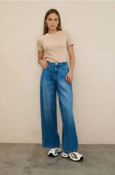 Джинси baggy із середньою талією - синій