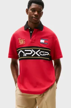 Мужское красное поло Tommy Hilfiger x F1 MOVIE Красный M Tommy Hilfiger MW0MW41393