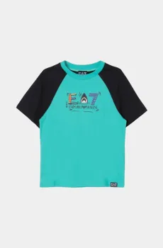 Детская бирюзовая футболка Бирюзовый 6Y EA7 6219