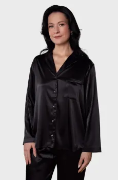 Женская черная рубашка Черный M brabrabra HOM2526004