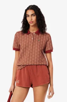 Женское коричневое поло Коричневый 34 Lacoste DF3364GTI