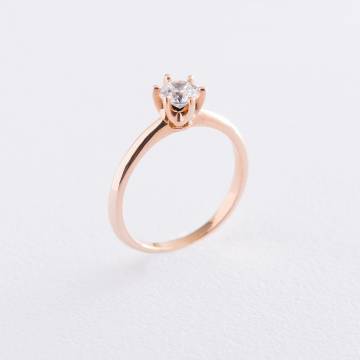 Помолвочное кольцо в красном золоте (куб. цирконий Swarovski) к06230 Помолвочное кольцо в красном золоте (куб. цирконий Swarovski) к06230