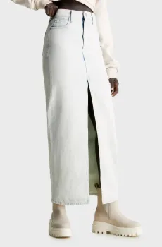 Женская голубая джинсовая юбка FRONT SPLIT MAXI DENIM Голубой 26 Calvin Klein Jeans J20J222489