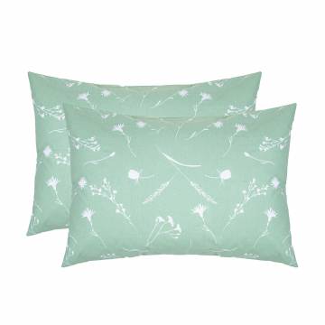 Наволочка бязевая Home Line Васильки, белые на зеленом, 50*70 см, 2 шт (173536) Наволочка бязевая Home Line Васильки, белые на зеленом, 50*70 см, 2 шт (173536)