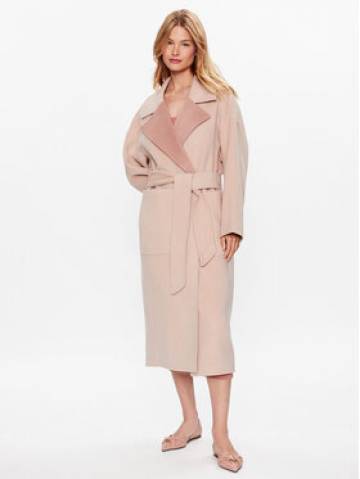 Calvin Klein Вовняне пальто K20K205855 Рожевий Regular Fit Calvin Klein Вовняне пальто K20K205855 Рожевий Regular Fit
