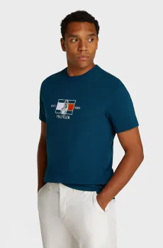 Мужская темно-синяя футболка HILFIGER FLAG SAILING Синий XXL Tommy Hilfiger MW0MW38628