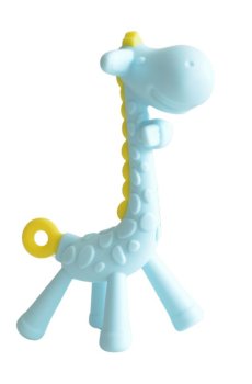 Детская игрушка-прорезыватель для зубов Lindo силиконовая, голубая, от 3 месяцев (Li 330)