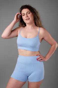 Женский голубой топ Голубой M brabrabra HOM2214061