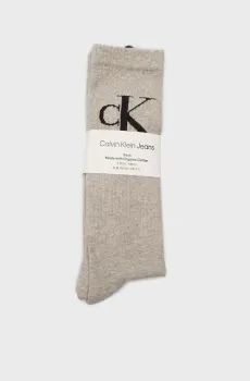Мужские серые гольфы (2 пары) CKJ MEN SOCK 2P MONOGRAM Серый 43-46 Calvin Klein 701228802