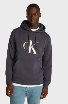 Мужское темно-синее худи SEASONAL MONOLOGO REGULAR Синий XXL Calvin Klein Jeans J30J320805