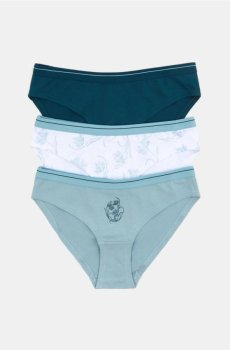 Бавовняні трусики, набір з 3 штук - різнобарвний