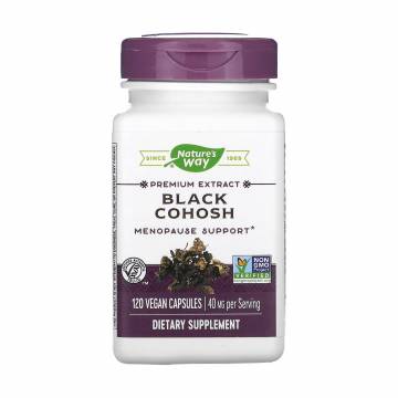 Клопогон Natures Way Black Cohosh 40 мг, 120 вегетарианских капсул Клопогон Natures Way Black Cohosh 40 мг, 120 вегетарианских капсул