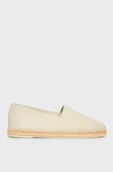 Мужские бежевые кожаные эспадрильи ESPADRILLE LTH Бежевый 42 Calvin Klein HM0HM01882