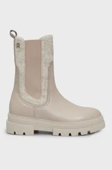 Женские бежевые кожаные челси SEASONAL FEMININE CHELSEA BOOT Бежевый 37 Tommy Hilfiger FW0FW07497