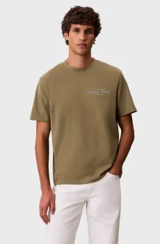Мужская оливковая футболка MARCH GRAPHIC Оливковый M Calvin Klein Jeans LV04RF822G