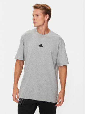 adidas Футболка Brand Love IW3541 Сірий Loose Fit adidas Футболка Brand Love IW3541 Сірий Loose Fit
