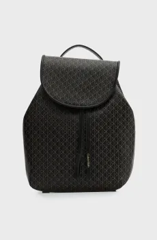 Женский черный рюкзак с узором EMBLEM AOP MINI Черный ONESIZE Calvin Klein LV04F3507G