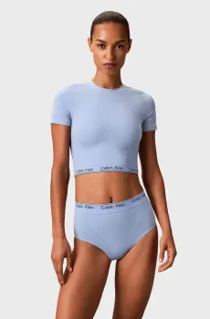 Женский голубой топ SHORT SLEEVE Голубой XS Calvin Klein LV00QF8342