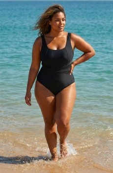 Суцільний купальник - чорний