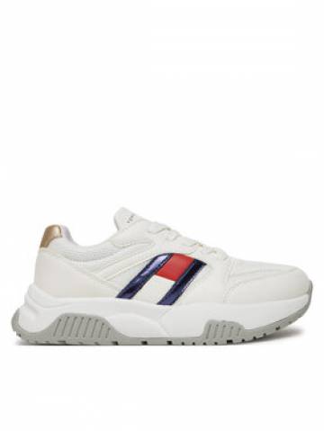 Tommy Hilfiger Снікерcи Flag Low Cut Lace-Up Sneaker T3A9-33550-1697 S Білий Tommy Hilfiger Снікерcи Flag Low Cut Lace-Up Sneaker T3A9-33550-1697 S Білий