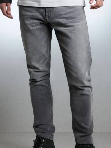 Джинси slim fit з ефектом прання - сірий Джинси slim fit з ефектом прання - сірий
