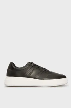 Мужские черные кожаные сникерсы LOW TOP LACE UP Черный 40 Calvin Klein HM0HM01551