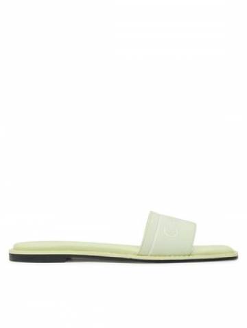 Calvin Klein Шльопанці Squared Flat Slide He HW0HW00817 Зелений Calvin Klein Шльопанці Squared Flat Slide He HW0HW00817 Зелений