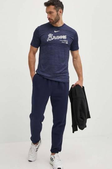 Футболка Nike Atlanta Braves мужская цвет синий с принтом Футболка Nike Atlanta Braves мужская цвет синий с принтом
