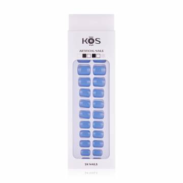 Набор искусственных ногтей K.O.S Keep Of Style мягкий квадрат, голубой Набор искусственных ногтей K.O.S Keep Of Style мягкий квадрат, голубой