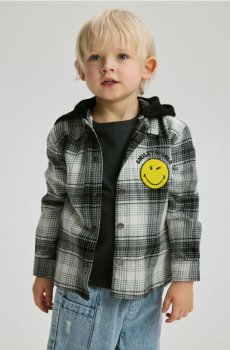 Reserved - Оверсайз сорочка SmileyWorld® - світло-сірий - 542HW-09X