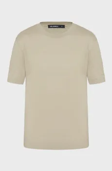 Мужской оливковый льняной джемпер Оливковый 3XL Karl Lagerfeld 562305.655019;420