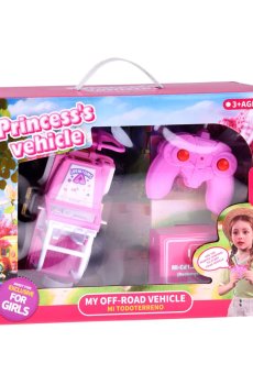 Уценка! Машинка-багги для куклы на радиоуправлении, со световыми эффектами, розовая, от 3 лет (DZ-925)