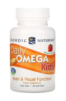 Рыбий жир для детей Nordic Naturals Daily Omega Kids 500 мг, со вкусом клубники, 30 капсул