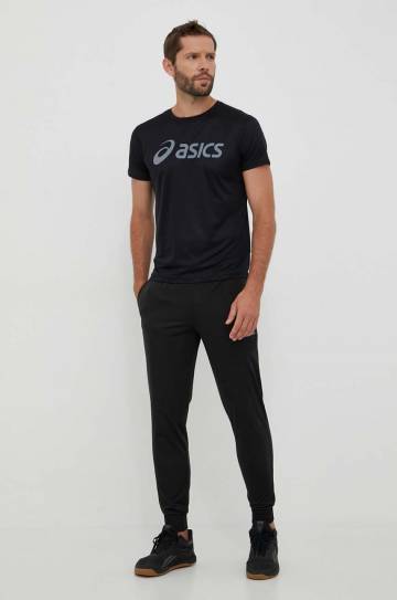 Футболка для бега Asics цвет чёрный с принтом Футболка для бега Asics цвет чёрный с принтом