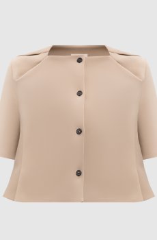 Коричневый жакет Franc с короткими рукавами