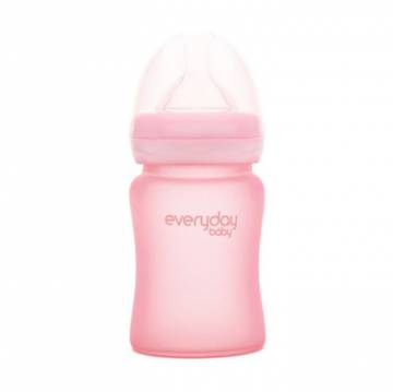 Стеклянная бутылочка для кормления Everyday Baby Silicone Coated с рождения, с силиконовым покрытием, розовая, 150 мл (10208) Стеклянная бутылочка для кормления Everyday Baby Silicone Coated с рождения, с силиконовым покрытием, розовая, 150 мл (10208)