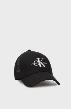 Мужская черная кепка MONOLOGO 5 Черный ONESIZE Calvin Klein LV04G5065G