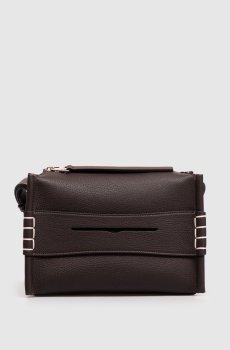 Коричневая кожаная сумка кросс-боди Loafer