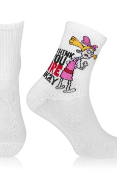 Носки женские AmiGA Хельга (Эй, Арнольд) I Think You Are Okay, размер 23-25