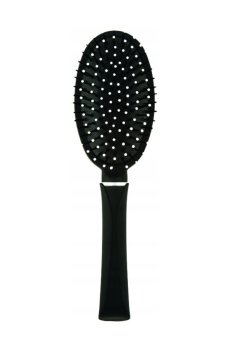 Расческа для волос Inter-Vion черная со светло-серым, 1 шт